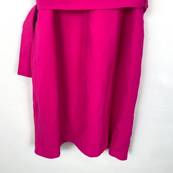 NWT Adelyn Rae Tony Belted Puff Sleeve Mini Dress Neon Pink - Picture 9 of 11